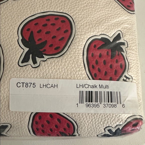Coach White Strawberry Print Crossbody Bag Messenger Purse Summer Fruit - Picture 5 of 5